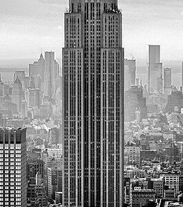 Empire State Building und der Skyline der Innenstadt von New York City Städte Aussicht