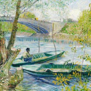 Angeln im Frühling, der Pont de Clichy (Asnières) (1887) Vincent van Gogh Angeln