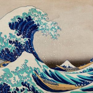 Katsushika Hokusai’s The Great Wave off Kanagawa, famous vintage woodblock print for wall art and poster. Bild art